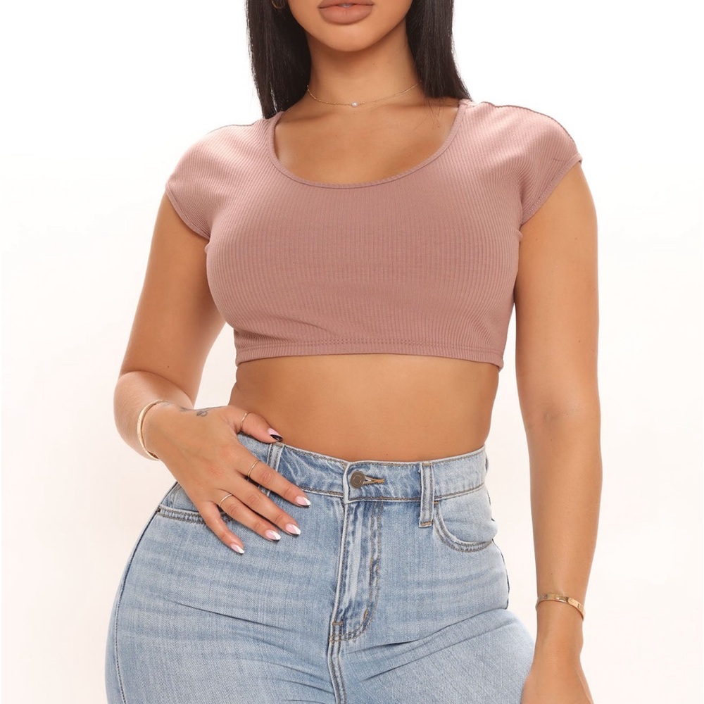 Fashion Nova Trendy Brown Crop Top